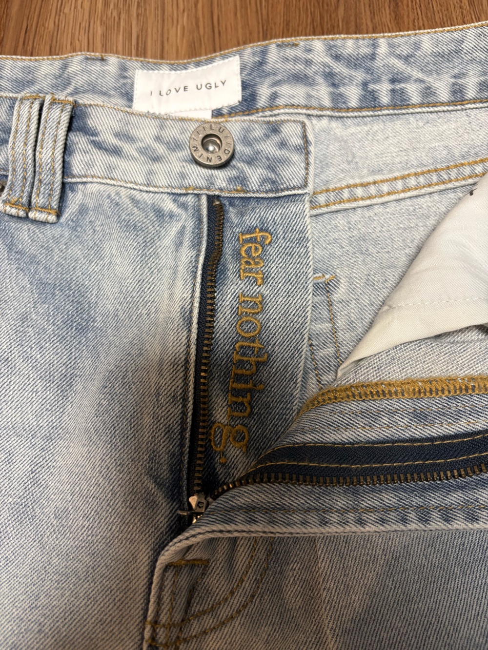 NWT I love ugly high rise jeans - light wash - straight leg - Picture 4 of 12